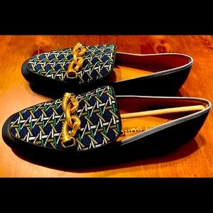 New Tory Burch Loafers with Gold Horse buckle size 8